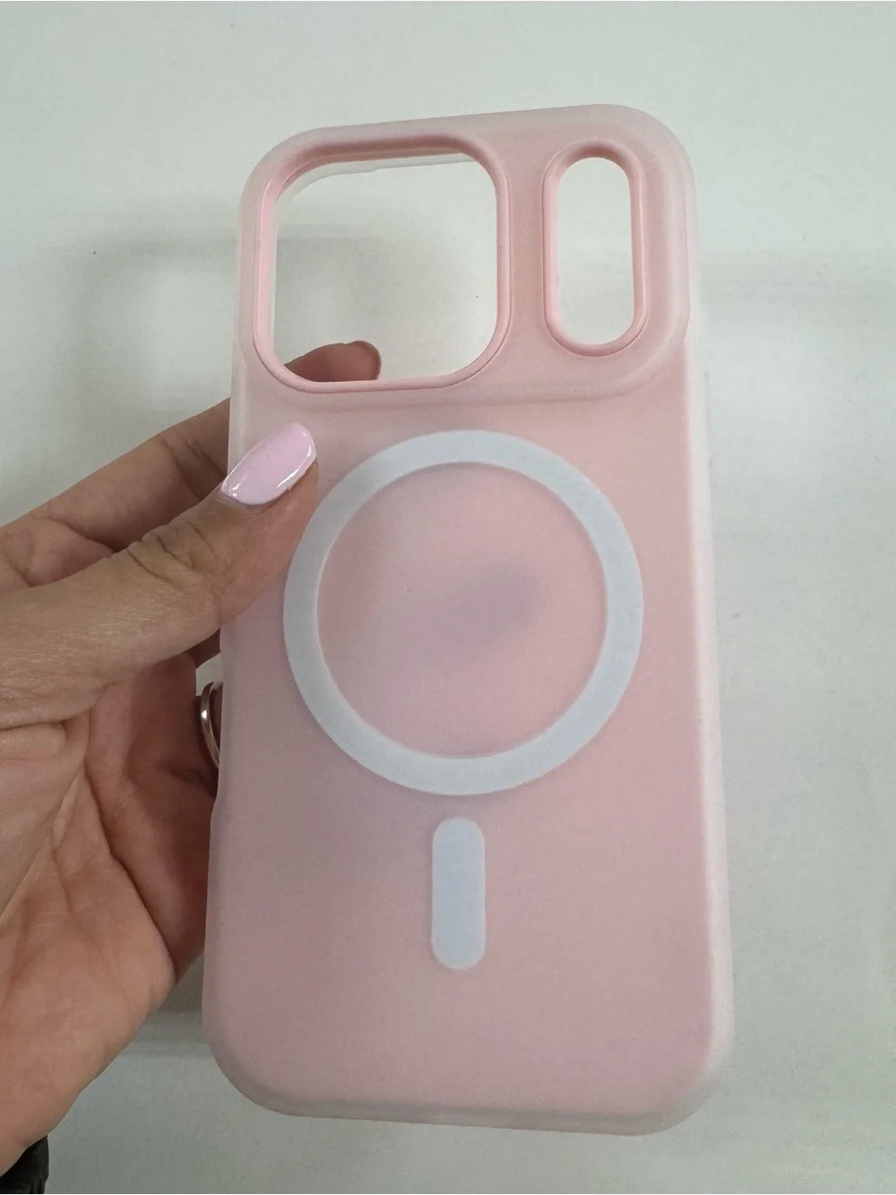 iPhone 17 pro Pink MagSafe Compatible Silicone Phone Case